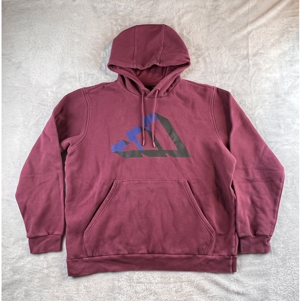 Adidas Palace Tri Dart Hooded Sweatshirt Mens XL Burgundy Wine Urban Hip Hop